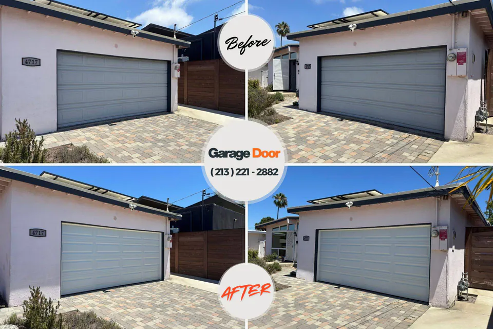 Before and after: Garage Door Service Holiday Valley, OH